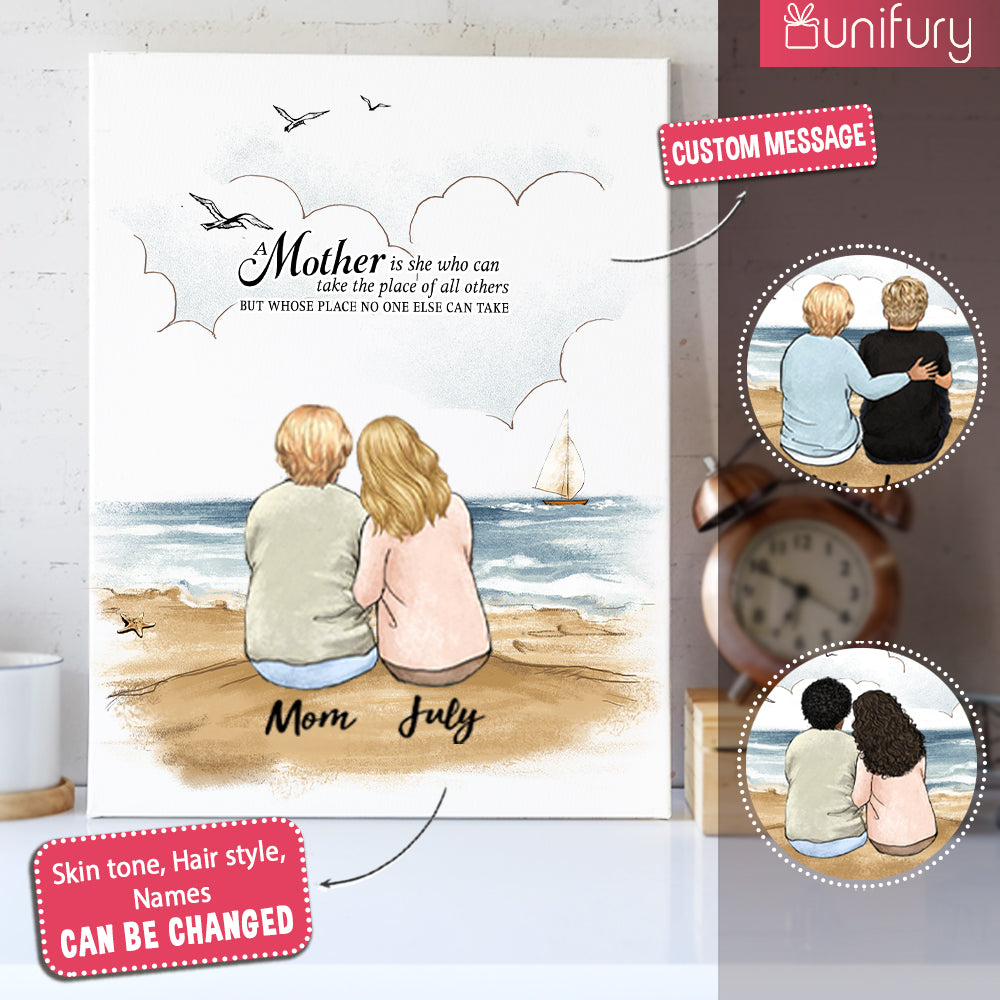 Mom Canvas  Personalized Photo With Text Mothers Day Canvas