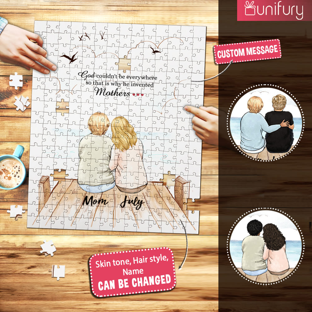 Personalized Mother&#39;s day puzzle gifts for mom - Wooden Dock
