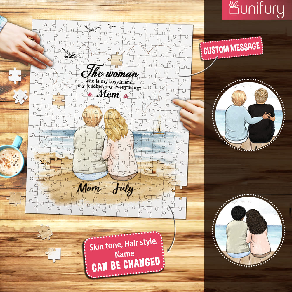 Personalized Mother&#39;s day puzzle gifts for mom - Beach