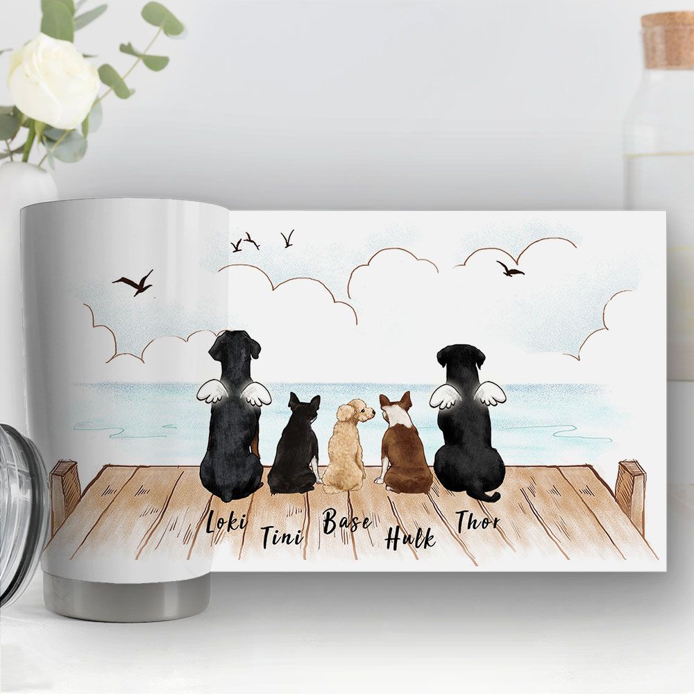 Personalized fat tumbler gifts for dog lovers - Wooden Dock