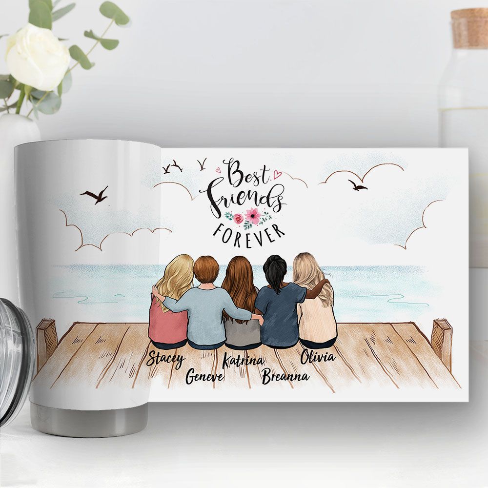 Personalized best friend birthday gifts Fat Tumbler - Wooden Dock