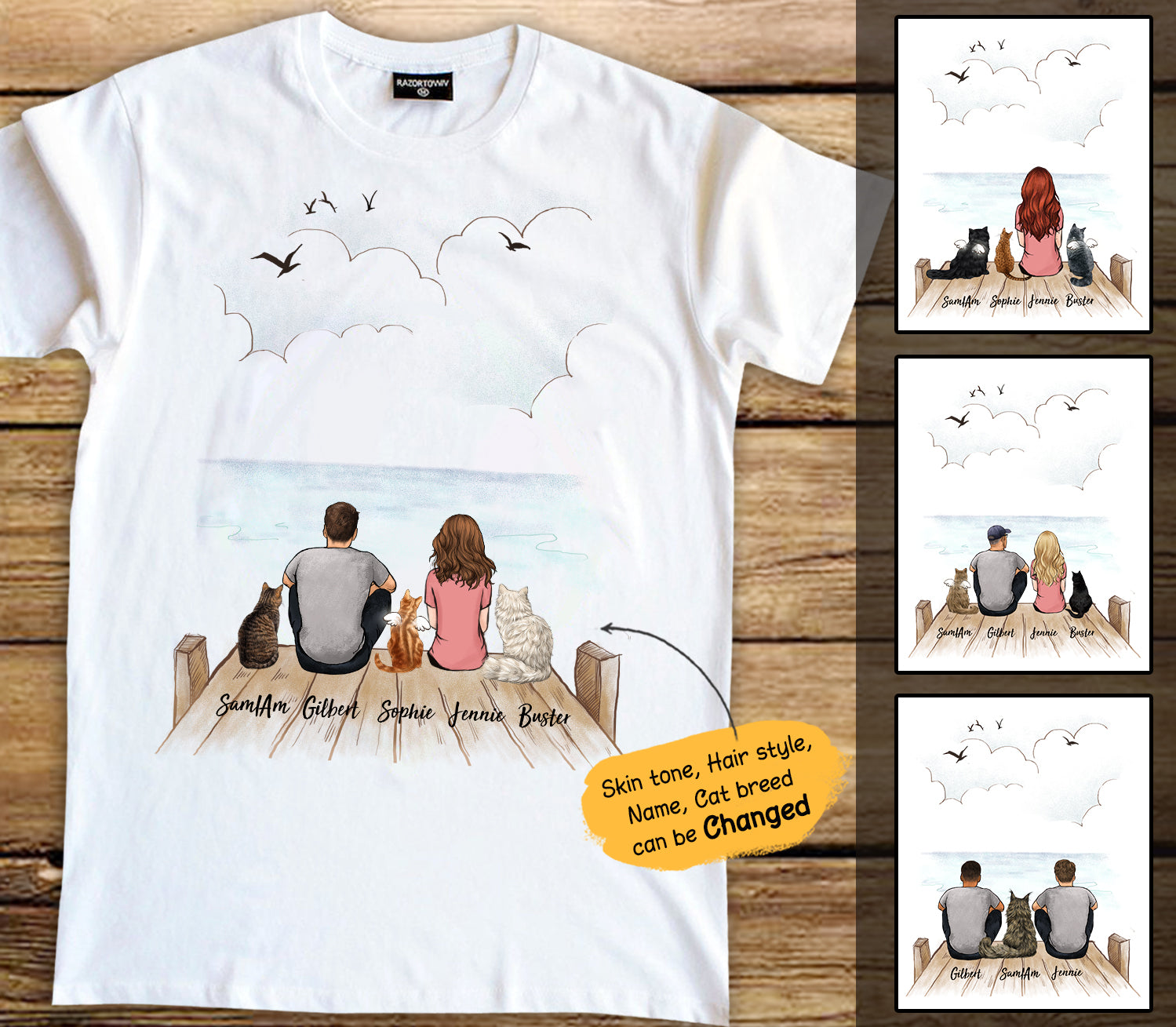 Custom Cat Owner T-shirt Cat lovers