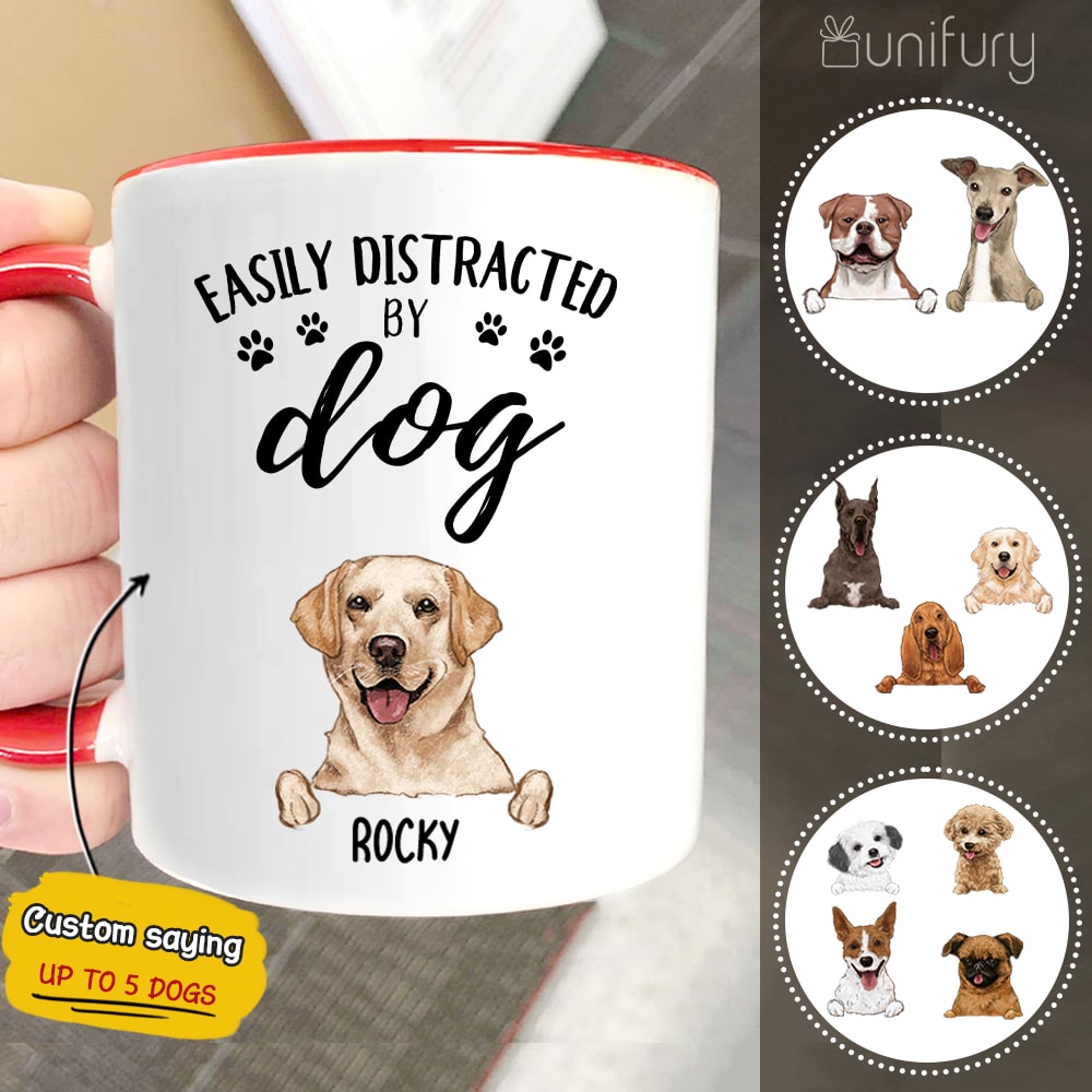 Personalized dog Accent mug with custom funny sayings Every snack you make