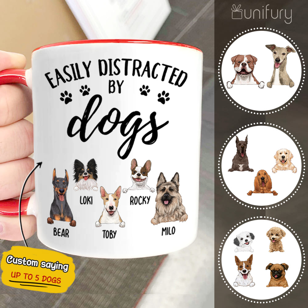 Personalized dog Accent mug with custom funny sayings Every snack you make