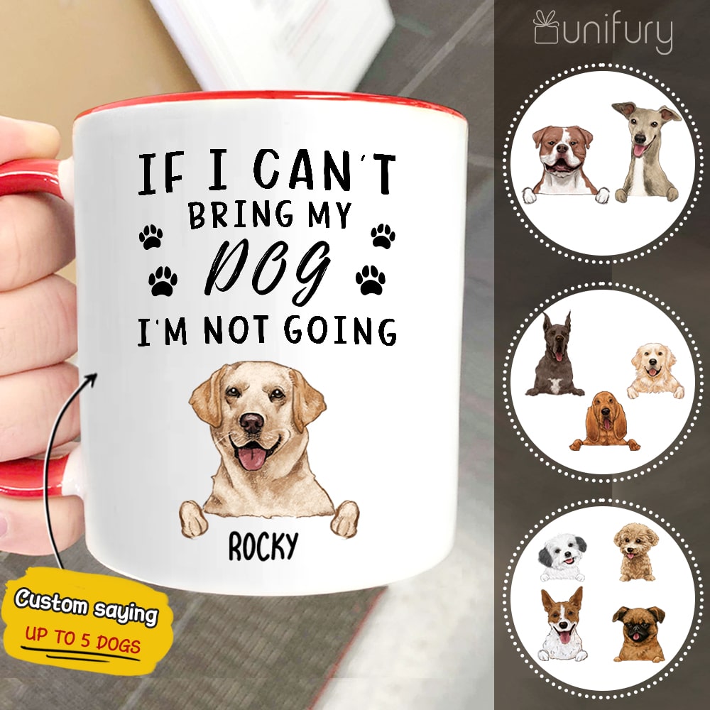 Personalized dog Accent mug with custom funny sayings Every snack you make