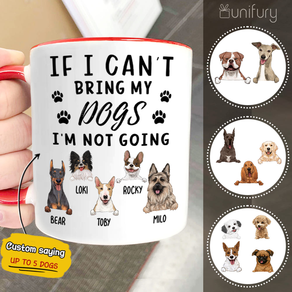 Personalized dog Accent mug with custom funny sayings Every snack you make