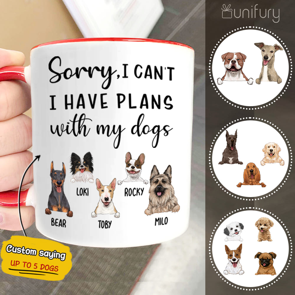 Personalized dog Accent mug with custom funny sayings Every snack you make