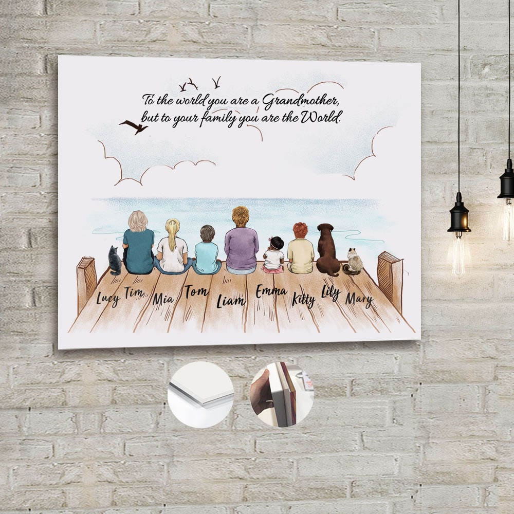 personalized acrylic print gift for grandma