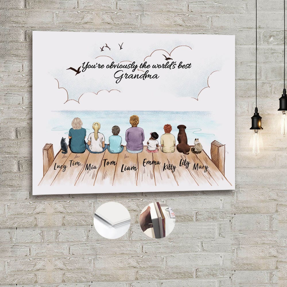 personalized acrylic print gift for grandma - You&#39;re obviously the world&#39;s best grandma