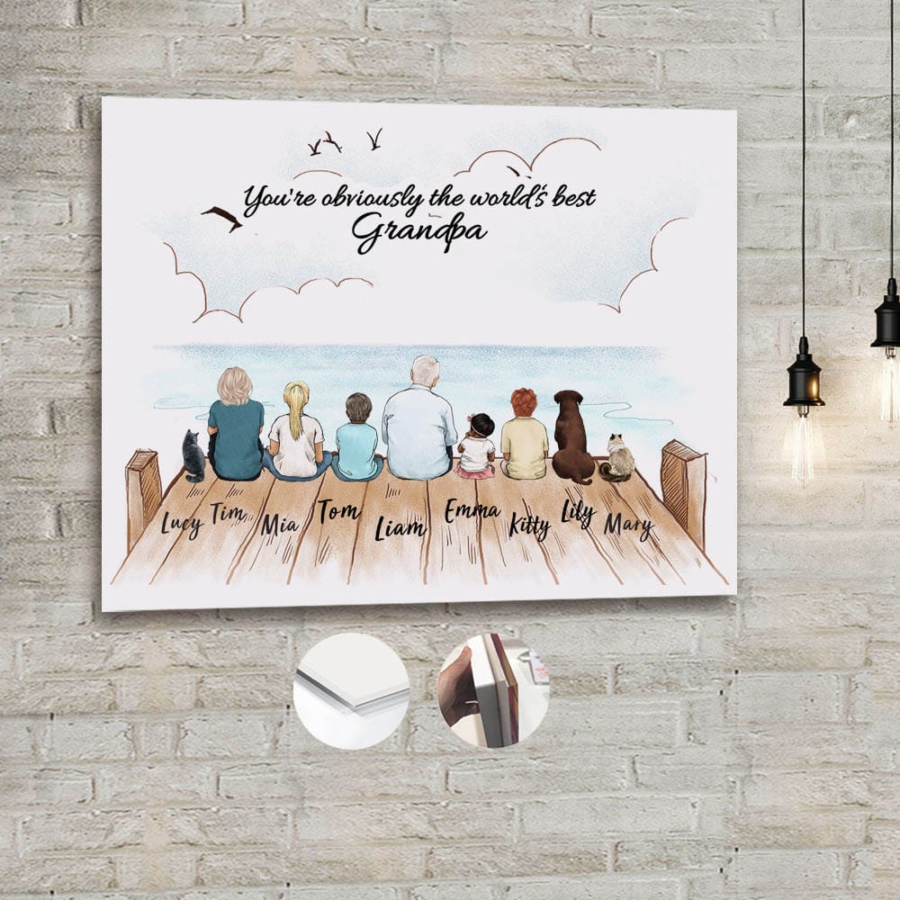 personalized acrylic print gift for grandpa - You&#39;re obviously the world&#39;s best grandpa