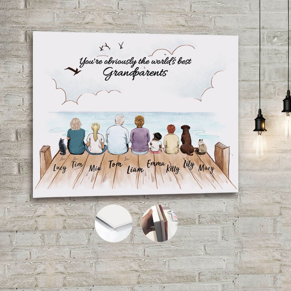 personalized acrylic print gift for grandparents - You&#39;re obviously the world&#39;s best grandparents