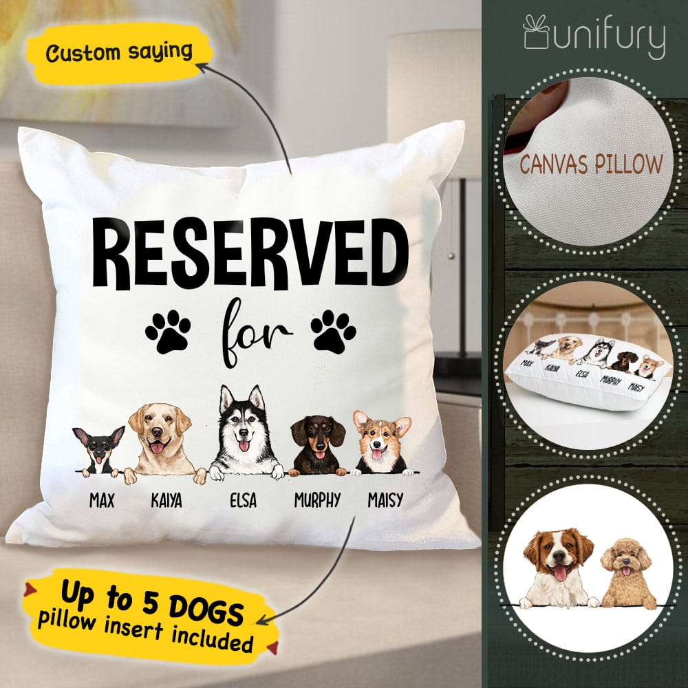 Personalized dog Throw Pillow, Reserved for