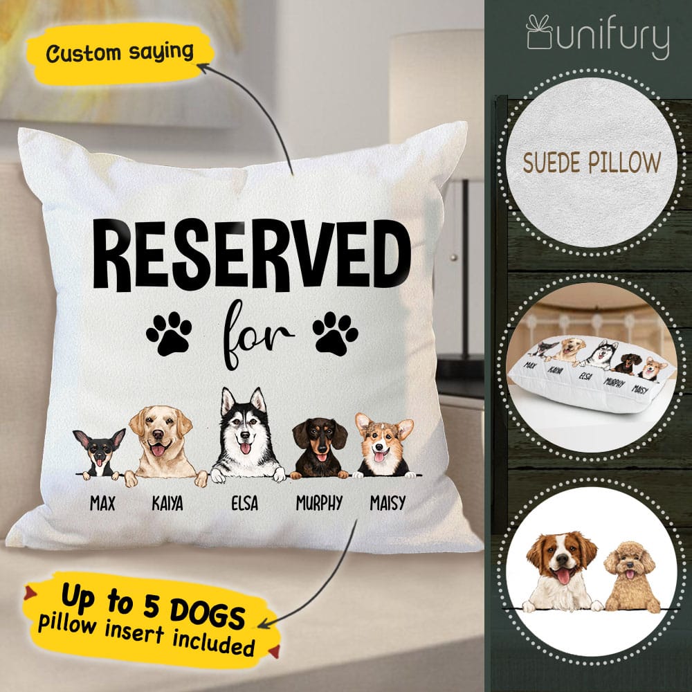 Personalized dog Throw Pillow, Reserved for