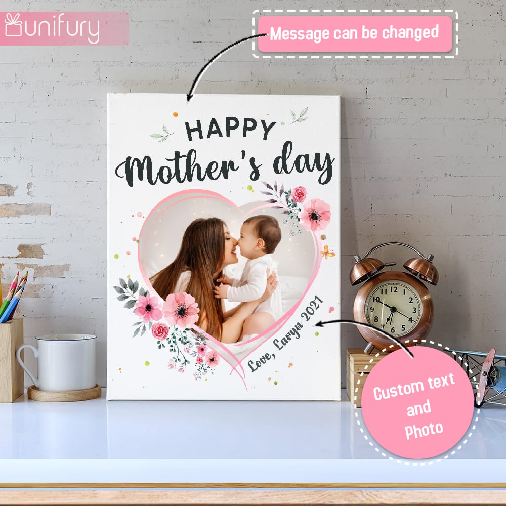 Personalized Mother&#39;s day canvas print wall art gifts for Mom - Custom photo