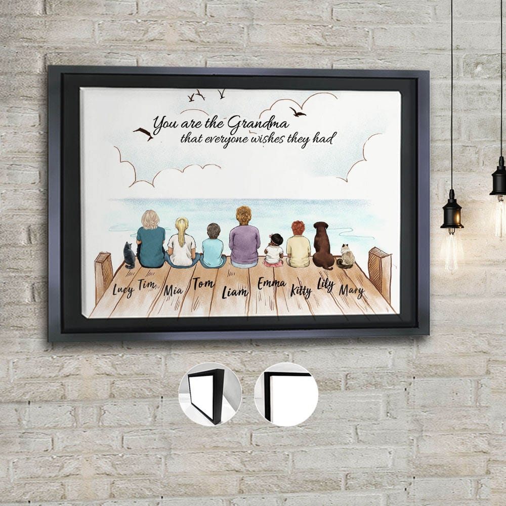 custom framed canvas gift for grandma - You are the grandma everyone wishes they had