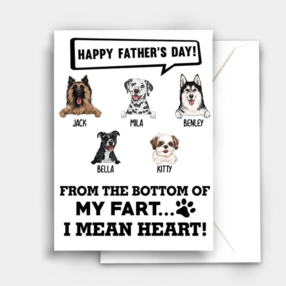 Personalized postcard for dog dad with custom funny sayings - Happy Father&#39;s Day