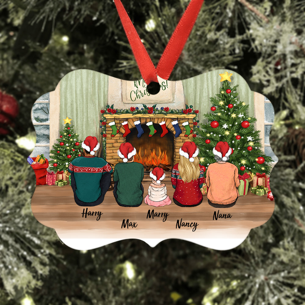 Personalized Medallion Metal Ornament gifts for the whole family - UP TO 5 PEOPLE - Christmas