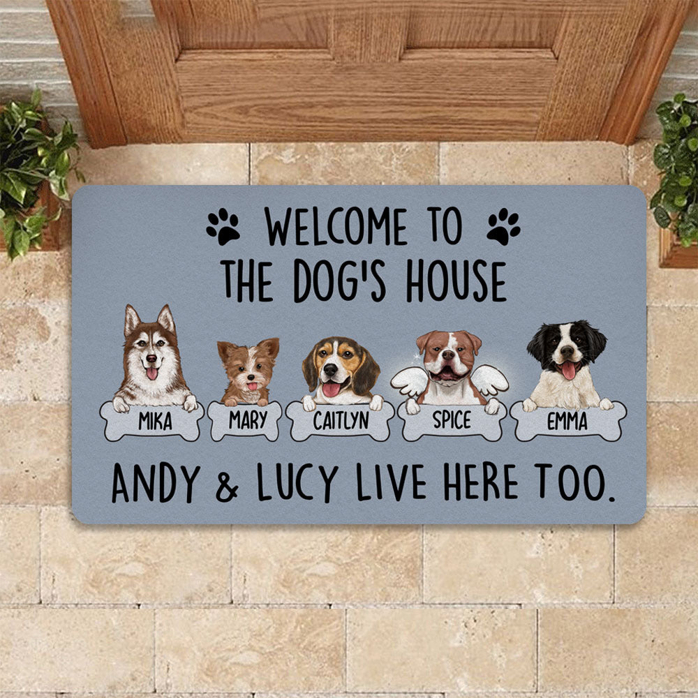 Personalized doormat gifts for dog lovers - Welcome to the dog&#39;s house