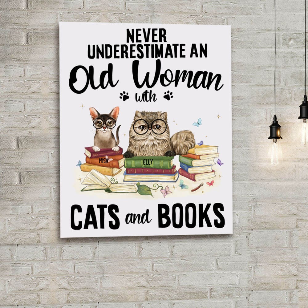 Personalized canvas print wall art gift for dog lovers - Dogs &amp; Books
