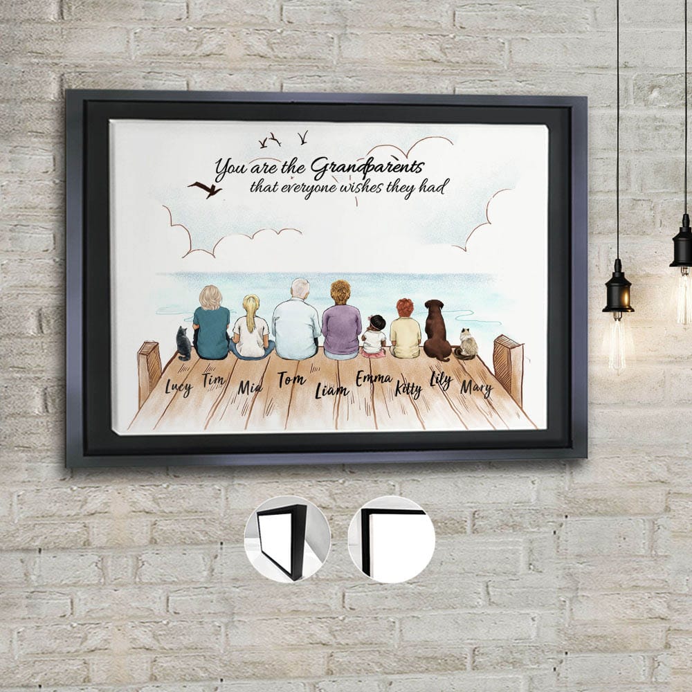 custom framed canvas gift for grandparents - You are the grandparents everyone wishes they had