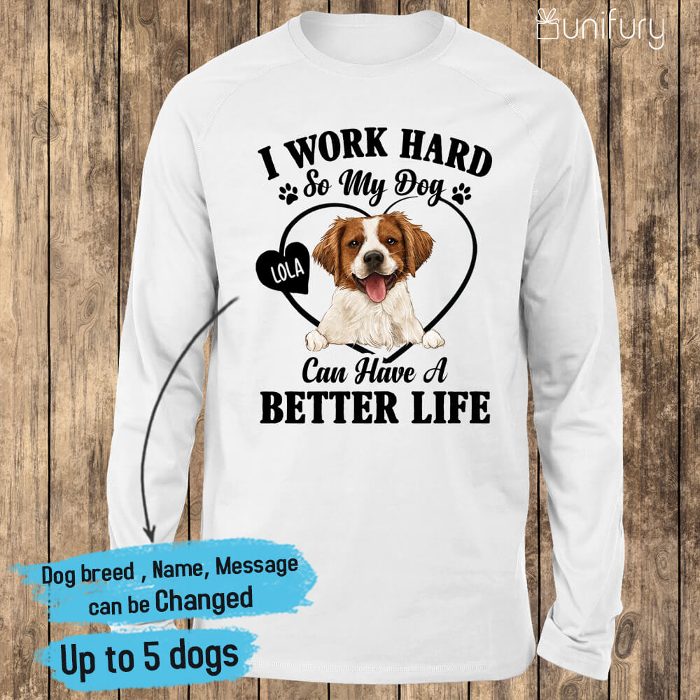 [FRONT SIDE] Personalized long sleeve gifts for dog lovers - Funny