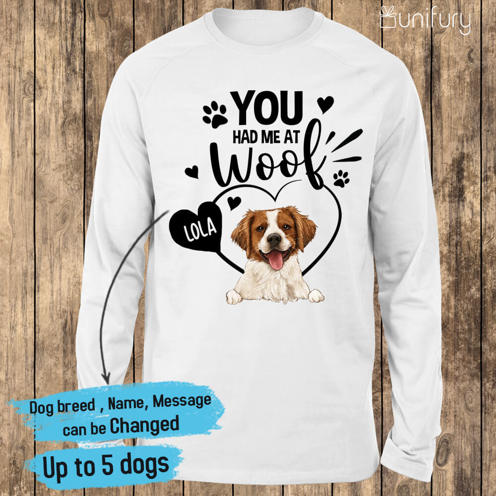 [FRONT SIDE] Personalized long sleeve gifts for dog lovers - Funny