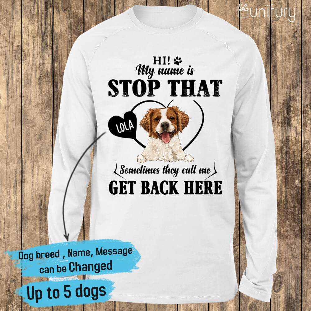 [FRONT SIDE] Personalized long sleeve gifts for dog lovers - Funny