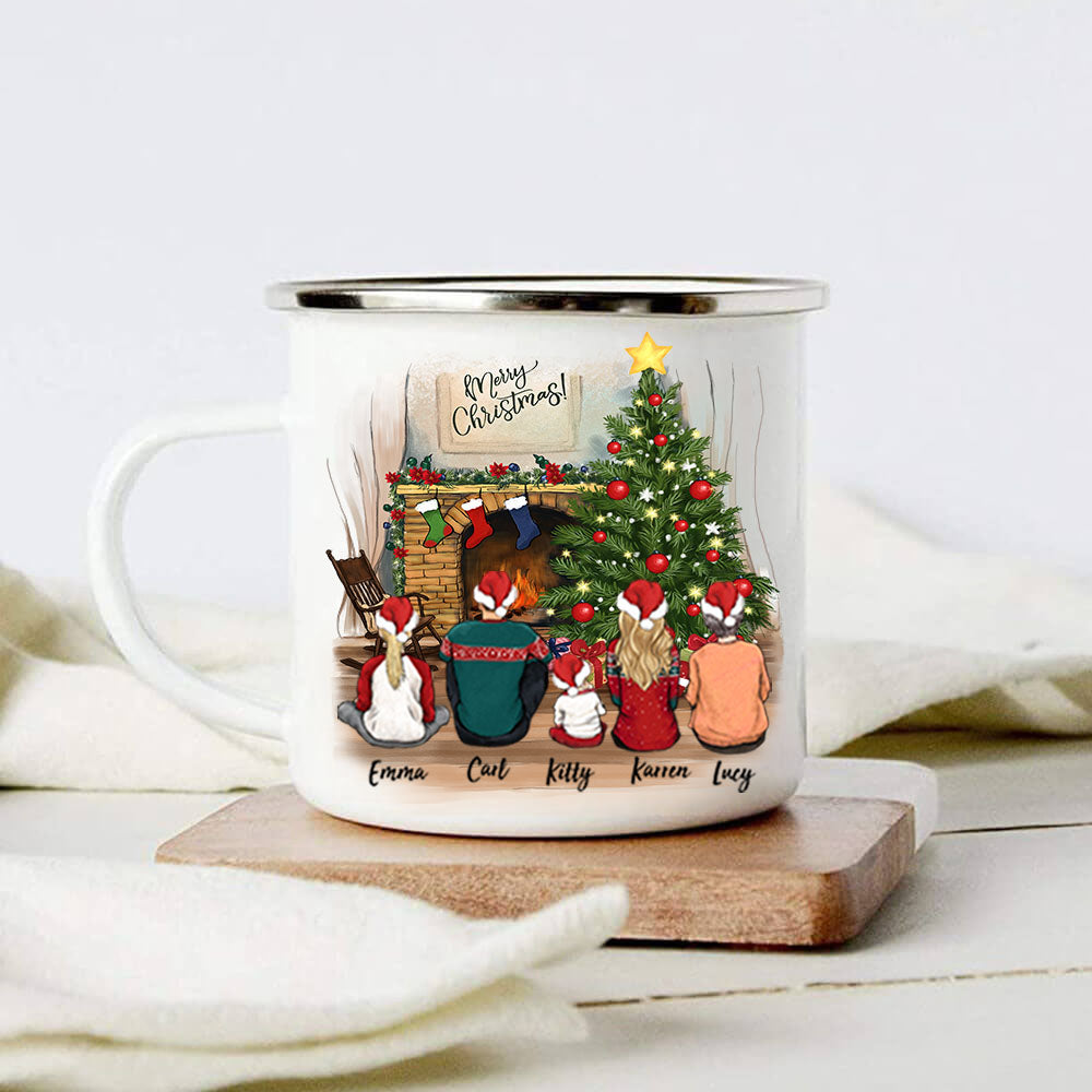 Personalized Christmas gifts for the whole family Campfire Mug - UP TO 5 PEOPLE