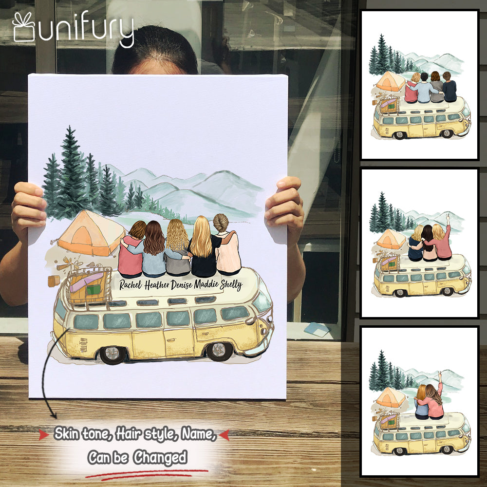 Personalized best friend birthday gifts Canvas Print - Camping - 2272