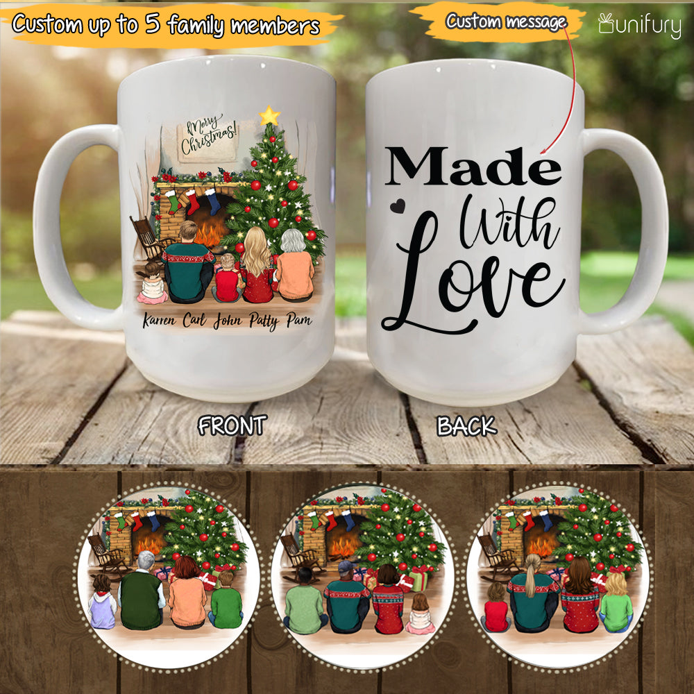 Personalized Whole Family Christmas Mug  - Custom Message