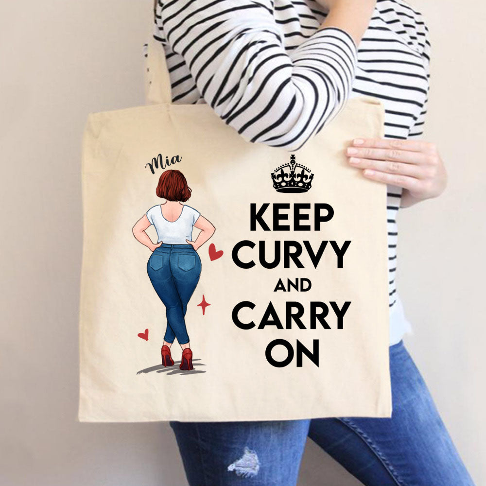 Personalized canvas tote bag gift ideas for curvy girls