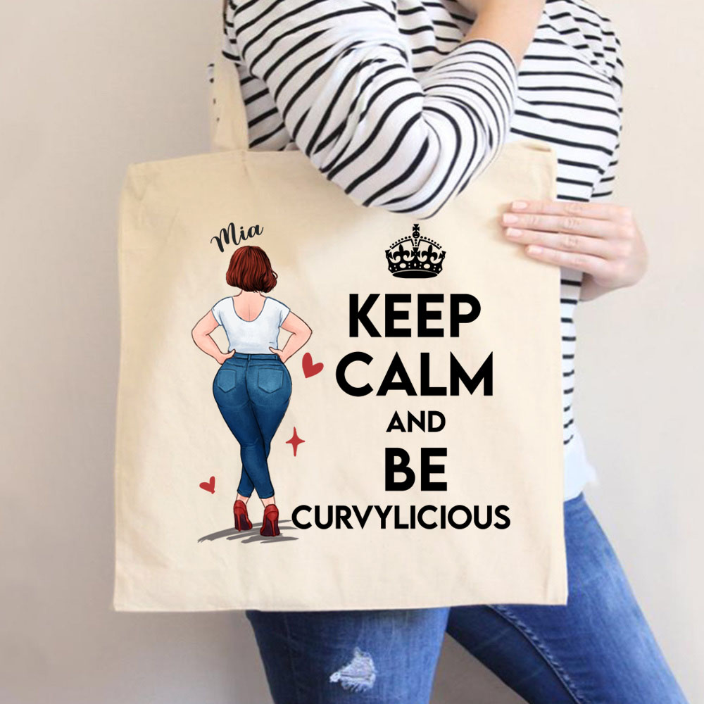Personalized canvas tote bag gift ideas for curvy girls