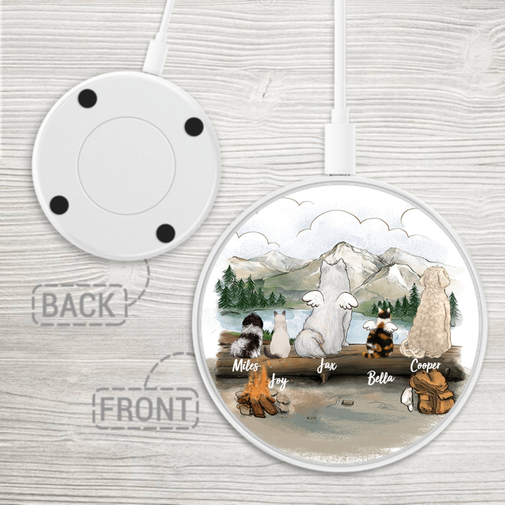 Custom Gifts for Dog Cat Lovers Wireless Charger - Hiking