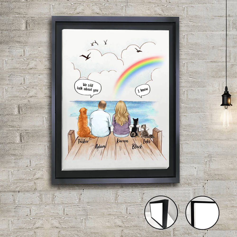 Dog Memorial Gifts Framed Canvas Still Talk About You