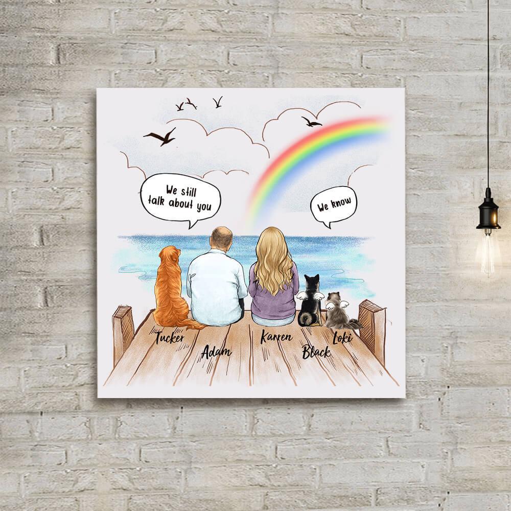 Dog Memorial Gifts Photo Tile Still Talk About You