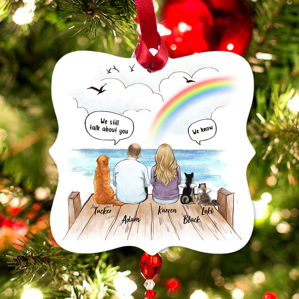 Dog Memorial Gifts Square Ornament Still Talk About You