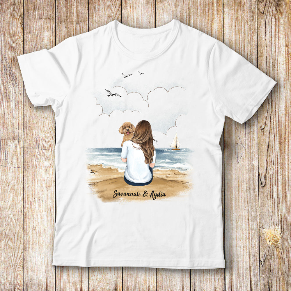 Personalized T-shirt Gifts For Dog Lovers - Dog Mom - Beach