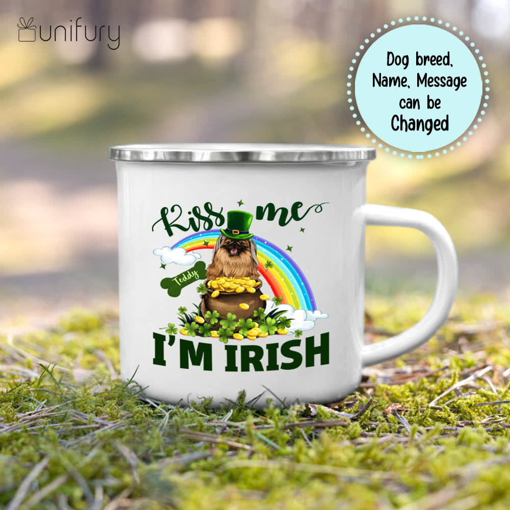 Personalized gifts for dog lovers campfire mug - St. Patrick&#39;s Day - Lucky Charm