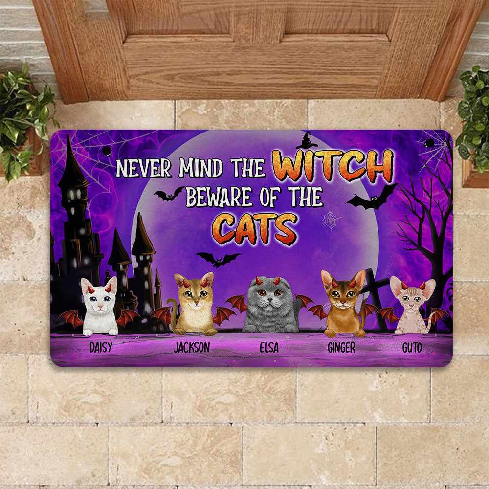 Personalized Halloween gifts for dog cat lovers doormat - Little Monsters