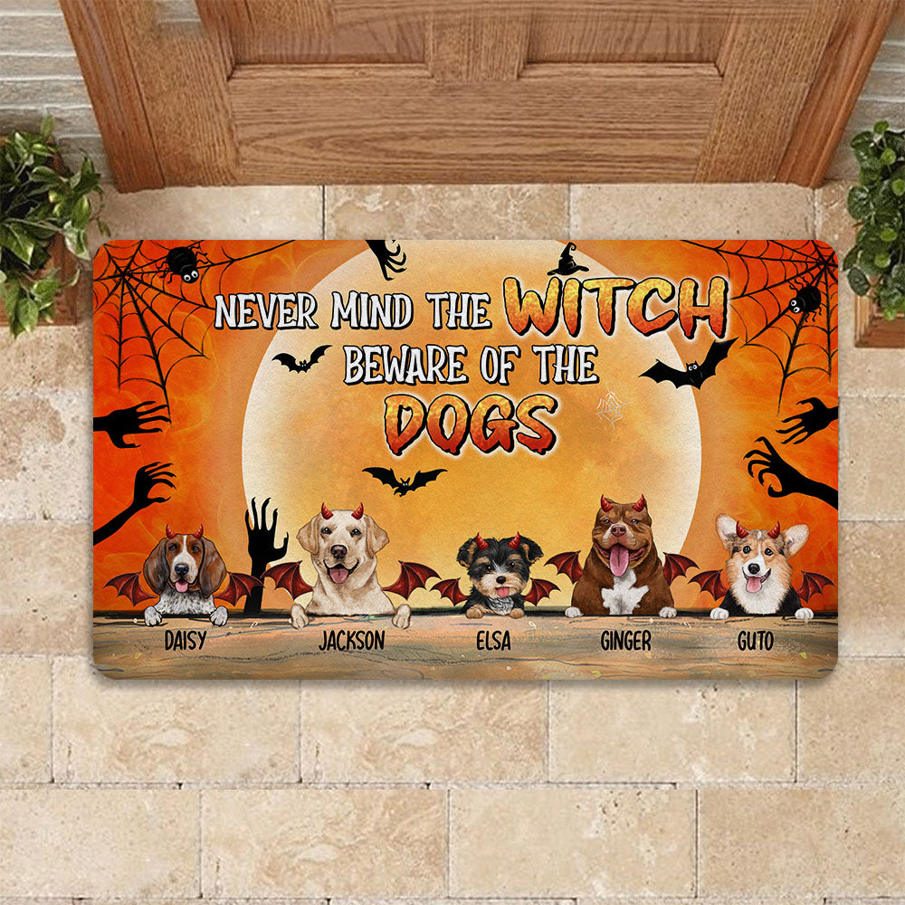 Personalized Halloween gifts for dog cat lovers doormat - Little Monsters