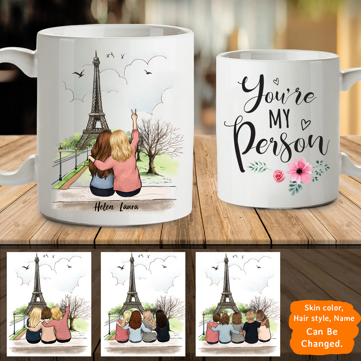 Personalized Best Friend Coffee Mug - meaningful quote you&#39;re my person