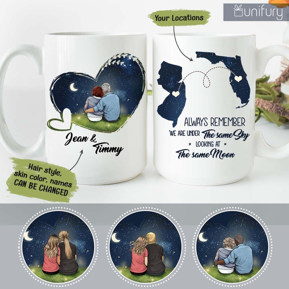 Personalized Long Distance Relationship Gift Coffee Mug