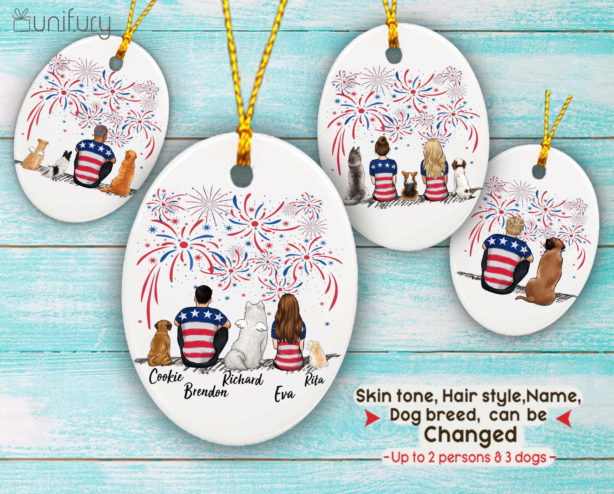 Personalized Best Friend Christmas Gift Ideas Ceramic Ornament Oval Pack 1 Unifury