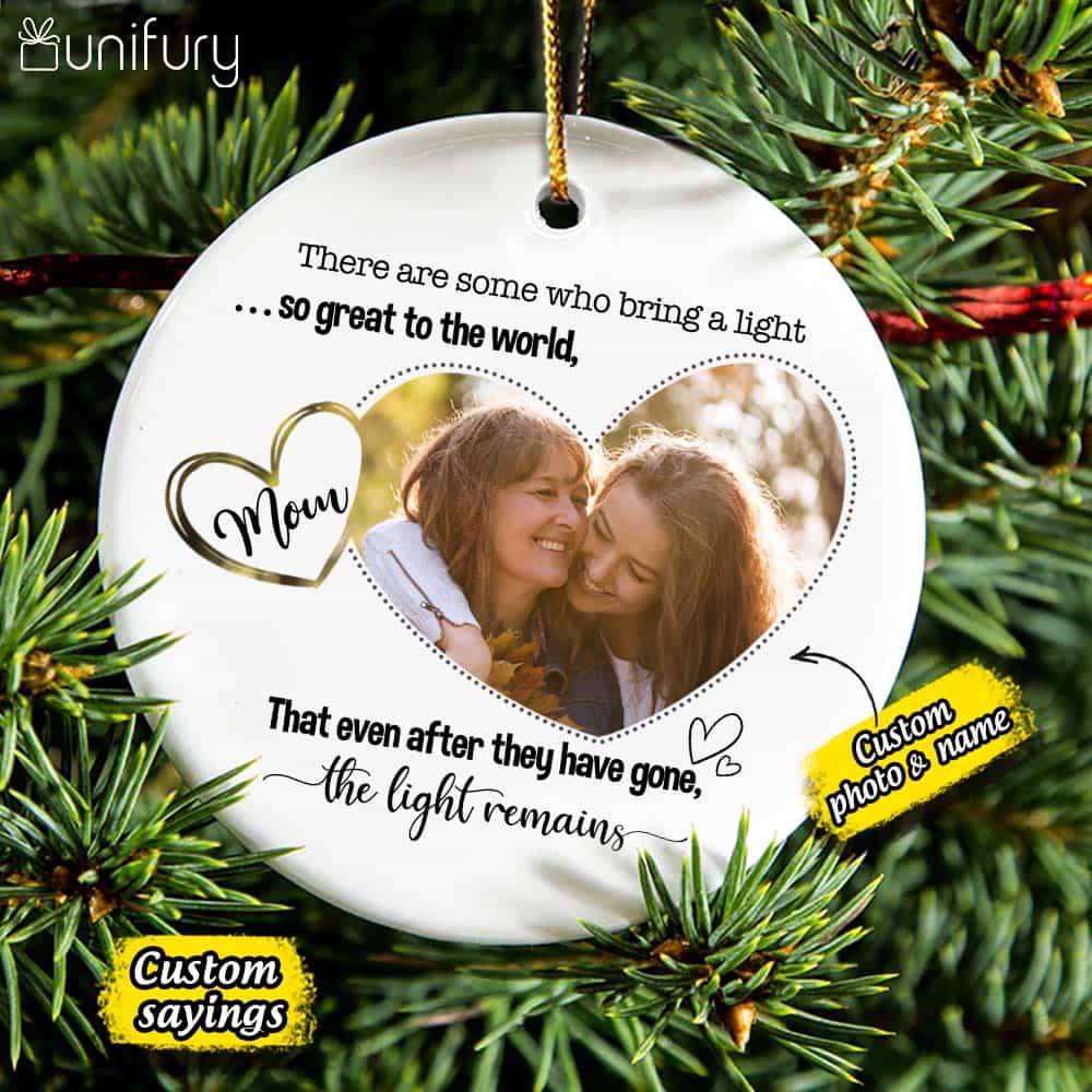 Personalized Memorial Christmas Ceramic Ornaments for lost loved one ( -  Unifury