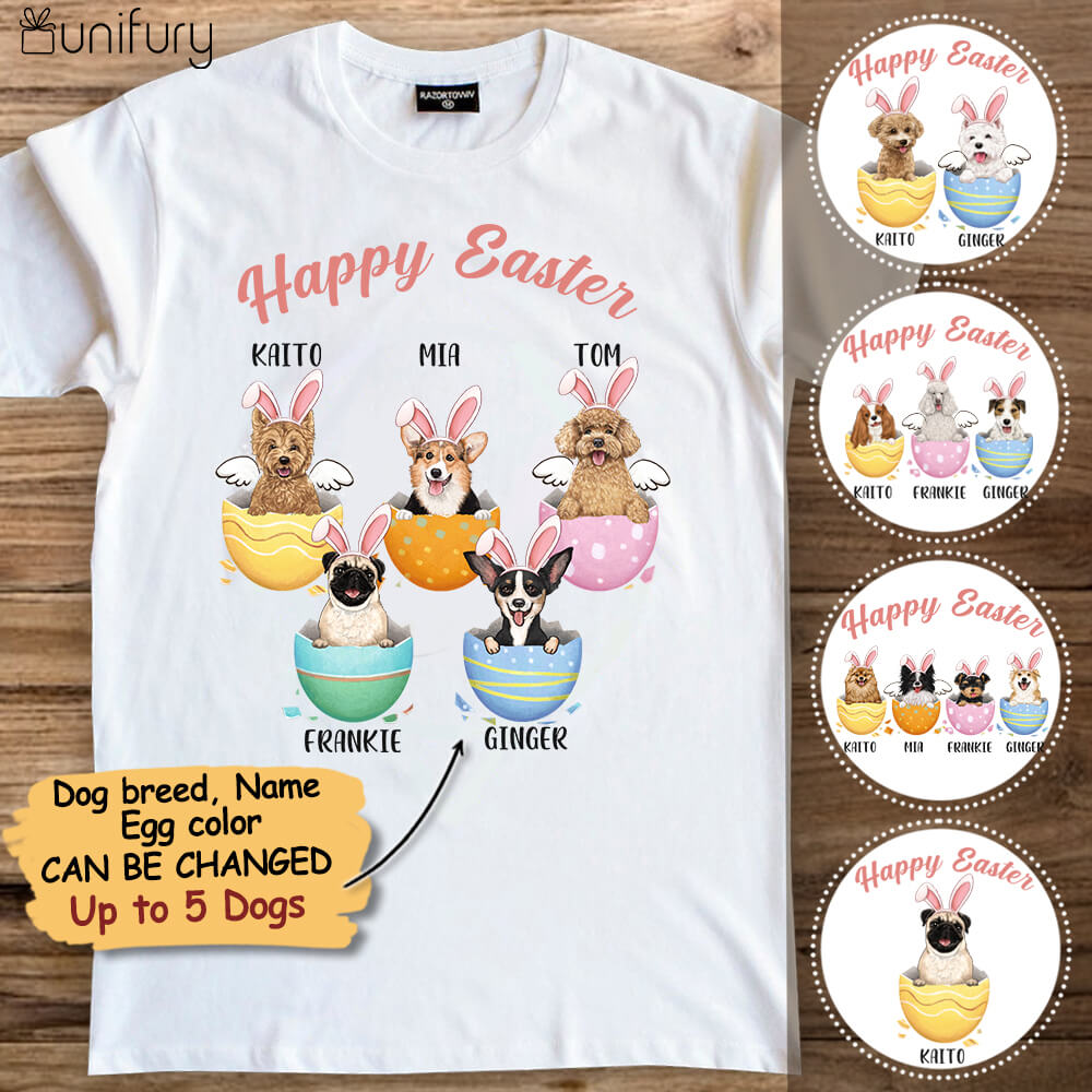 Personalized T-shirt gifts for dog lovers - Easter Egg