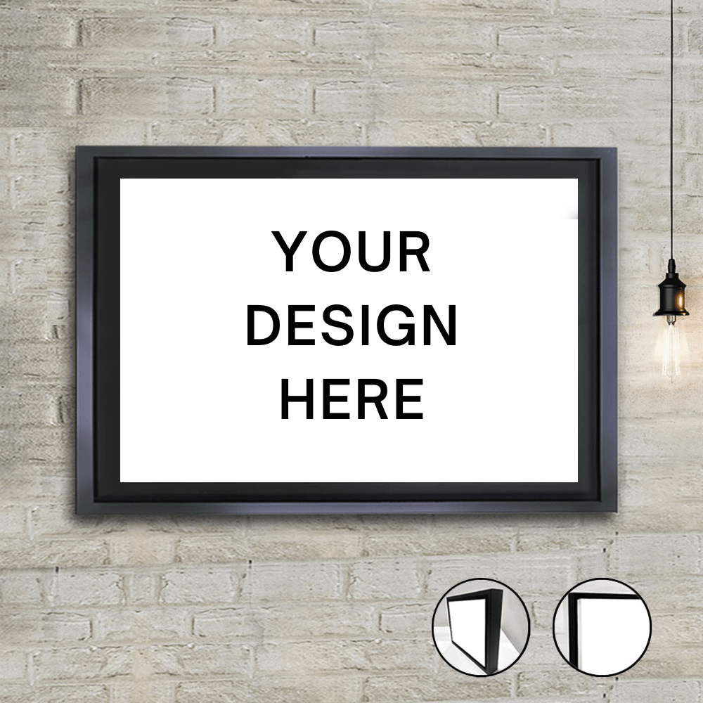 Your Design Here Horizontal Framed Canvas With Your Personal Custom Design