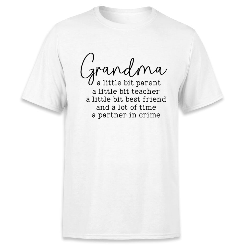 Personalized Tshirt gift for Grandma Grandma is a little bit parent Unifury