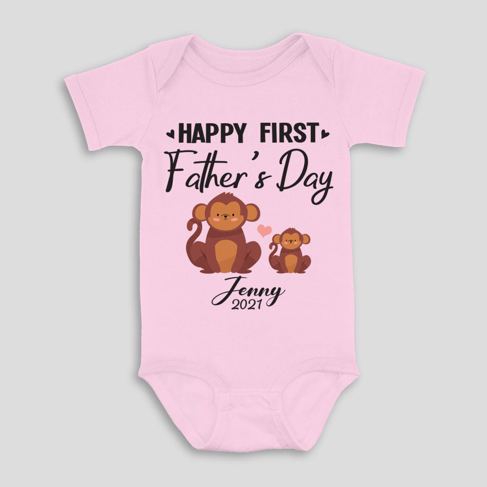 Personalized Father&#39;s day baby onesie gift