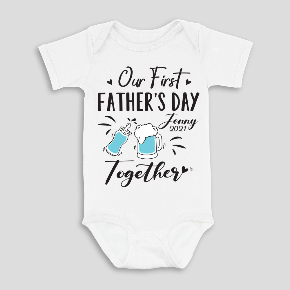 Personalized Father&#39;s day baby onesie gift