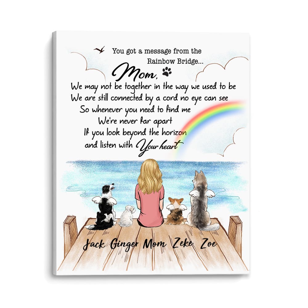 Personalized dog memorial gifts canvas print - We may not be together